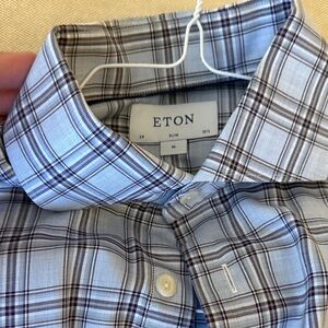Eton Men's Checkered Dress Shirt